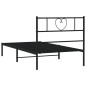 vidaXL Estructura de cama con cabecero metal negro 80x200 cm vidaXL Estructura de cama con cabecero metal negro 80x200 cm