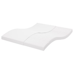 vidaXL Colchón de espuma de 7 zonas dureza 20 ILD blanco 180x200 cm