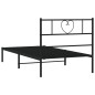 vidaXL Estructura de cama con cabecero metal negro 90x200 cm vidaXL Estructura de cama con cabecero metal negro 90x200 cm