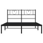 vidaXL Estructura de cama con cabecero metal negro 120x200 cm
