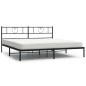 vidaXL Estructura de cama con cabecero metal negro 183x213 cm