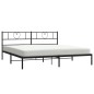 vidaXL Estructura de cama con cabecero metal negro 183x213 cm