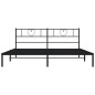 vidaXL Estructura de cama con cabecero metal negro 183x213 cm