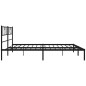 vidaXL Estructura de cama con cabecero metal negro 183x213 cm