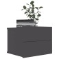 vidaXL Mesitas de noche 2 uds madera contrachapada gris 40x30x30 cm vidaXL Mesitas de noche 2 uds madera contrachapada gris 40x30x30 cm