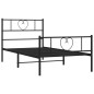 vidaXL Estructura de cama con cabecero y estribo metal negro 100x190cm vidaXL Estructura de cama con cabecero y estribo metal negro 100x190cm