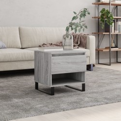 vidaXL Mesa de centro madera de ingeniería gris Sonoma 50x46x50 cm