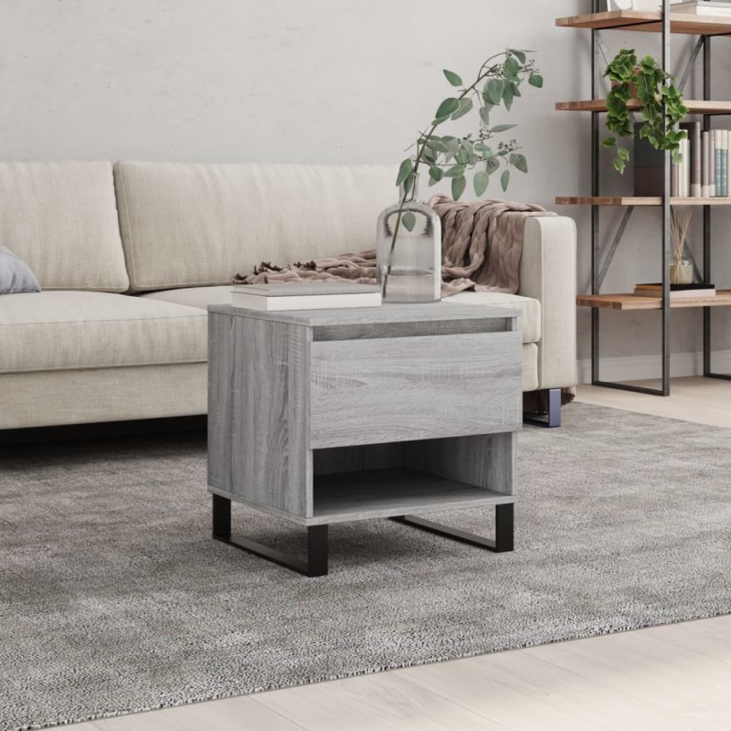 vidaXL Mesa de centro madera de ingeniería gris Sonoma 50x46x50 cm vidaXL Mesa de centro madera de ingeniería gris Sonoma 50x46x50 cm