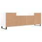 vidaXL Mueble para TV madera contrachapada blanco brillo 160x35x55 cm vidaXL Mueble para TV madera contrachapada blanco brillo 160x35x55 cm