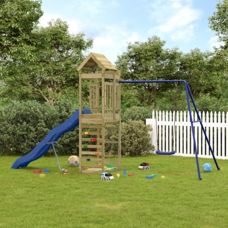 vidaXL Parque infantil de exterior madera de pino impregnada
