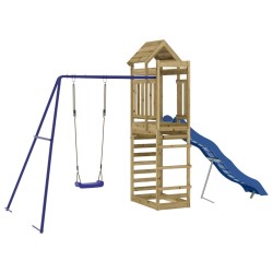 vidaXL Parque infantil de exterior madera de pino impregnada