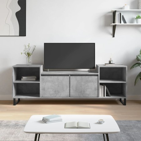 vidaXL Mueble para TV madera contrachapada gris hormigón 160x35x55 cm
