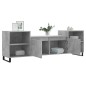 vidaXL Mueble para TV madera contrachapada gris hormigón 160x35x55 cm vidaXL Mueble para TV madera contrachapada gris hormigón 160x35x55 cm