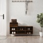 vidaXL Mueble zapatero madera contrachapada roble marrón 102x36x60 cm vidaXL Mueble zapatero madera contrachapada roble marrón 102x36x60 cm