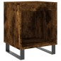 vidaXL Mesita de noche madera de ingeniería roble ahumado 40x35x50 cm vidaXL Mesita de noche madera de ingeniería roble ahumado 40x35x50 cm