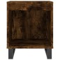 vidaXL Mesita de noche madera de ingeniería roble ahumado 40x35x50 cm vidaXL Mesita de noche madera de ingeniería roble ahumado 40x35x50 cm