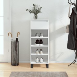 vidaXL Mueble zapatero madera contrachapada blanco 40x36x105 cm