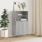 vidaXL Aparador alto de madera contrachapada gris Sonoma 60x36x110 cm vidaXL Aparador alto de madera contrachapada gris Sonoma 60x36x110 cm