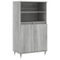 vidaXL Aparador alto de madera contrachapada gris Sonoma 60x36x110 cm vidaXL Aparador alto de madera contrachapada gris Sonoma 60x36x110 cm
