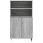 vidaXL Aparador alto de madera contrachapada gris Sonoma 60x36x110 cm vidaXL Aparador alto de madera contrachapada gris Sonoma 60x36x110 cm