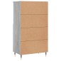 vidaXL Aparador alto de madera contrachapada gris Sonoma 60x36x110 cm vidaXL Aparador alto de madera contrachapada gris Sonoma 60x36x110 cm