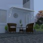 vidaXL Toldo retráctil con LED color crema 350x150 cm