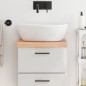 vidaXL Encimera baño madera maciza tratada marrón claro 40x30x(2-6) cm vidaXL Encimera baño madera maciza tratada marrón claro 40x30x(2-6) cm