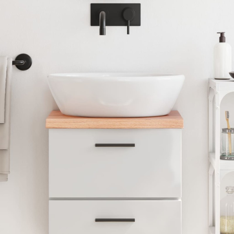 vidaXL Encimera baño madera maciza tratada marrón claro 40x40x(2-4) cm vidaXL Encimera baño madera maciza tratada marrón claro 40x40x(2-4) cm