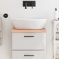 vidaXL Encimera baño madera maciza tratada marrón claro 40x40x(2-4) cm vidaXL Encimera baño madera maciza tratada marrón claro 40x40x(2-4) cm
