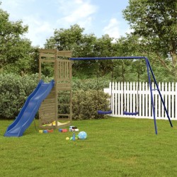 vidaXL Parque infantil de exterior madera de pino impregnada