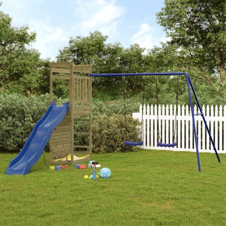 vidaXL Parque infantil de exterior madera de pino impregnada