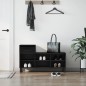 vidaXL Mueble zapatero madera contrachapada negro 102x36x60 cm