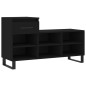 vidaXL Mueble zapatero madera contrachapada negro 102x36x60 cm