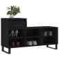 vidaXL Mueble zapatero madera contrachapada negro 102x36x60 cm