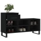 vidaXL Mueble zapatero madera contrachapada negro 102x36x60 cm