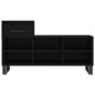 vidaXL Mueble zapatero madera contrachapada negro 102x36x60 cm