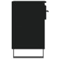 vidaXL Mueble zapatero madera contrachapada negro 102x36x60 cm
