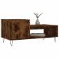 vidaXL Mesa de centro madera contrachapada roble ahumado 100x50x45 cm