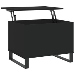 vidaXL Mesa de centro madera contrachapada negro 60x44,5x45 cm