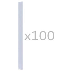 vidaXL Clips para malla de jardín 100 unidades PVC transparente