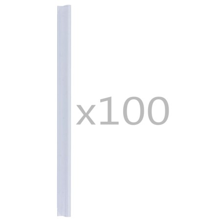 vidaXL Clips para malla de jardín 100 unidades PVC transparente
