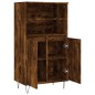 vidaXL Aparador alto madera contrachapada roble ahumado 60x36x110 cm vidaXL Aparador alto madera contrachapada roble ahumado 60x36x110 cm