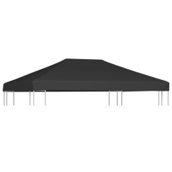 vidaXL Toldo de cenador 270 g/m² 4x3 m negro