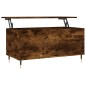 vidaXL Mesa de centro madera contrachapada roble ahumado 90x44,5x45 cm vidaXL Mesa de centro madera contrachapada roble ahumado 90x44,5x45 cm