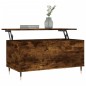 vidaXL Mesa de centro madera contrachapada roble ahumado 90x44,5x45 cm vidaXL Mesa de centro madera contrachapada roble ahumado 90x44,5x45 cm
