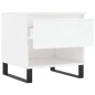 vidaXL Mesas centro 2 uds madera ingeniería blanco brillo 50x46x50 cm vidaXL Mesas centro 2 uds madera ingeniería blanco brillo 50x46x50 cm