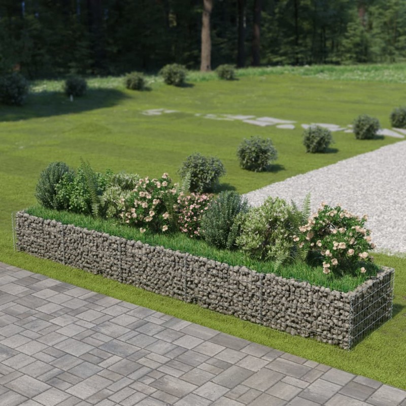 vidaXL Arriate de gaviones de acero 450x90x50 cm vidaXL Arriate de gaviones de acero 450x90x50 cm