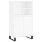 vidaXL Aparador alto madera contrachapada blanco brillo 60x36x110 cm vidaXL Aparador alto madera contrachapada blanco brillo 60x36x110 cm