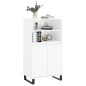 vidaXL Aparador alto madera contrachapada blanco brillo 60x36x110 cm vidaXL Aparador alto madera contrachapada blanco brillo 60x36x110 cm