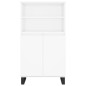 vidaXL Aparador alto madera contrachapada blanco brillo 60x36x110 cm vidaXL Aparador alto madera contrachapada blanco brillo 60x36x110 cm